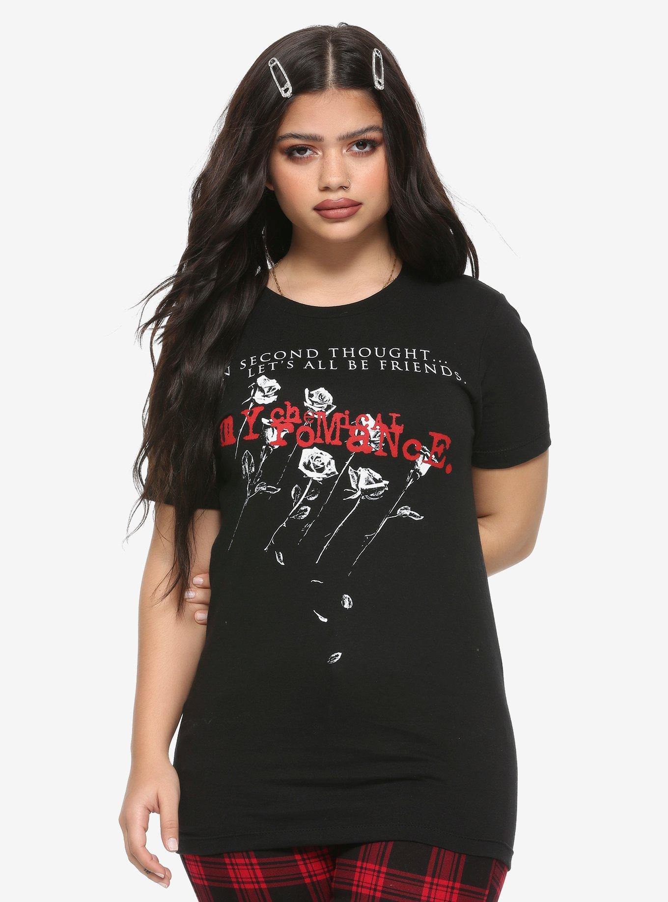 My Chemical Romance Let's All Be Friends Girls T-Shirt, BLACK, hi-res