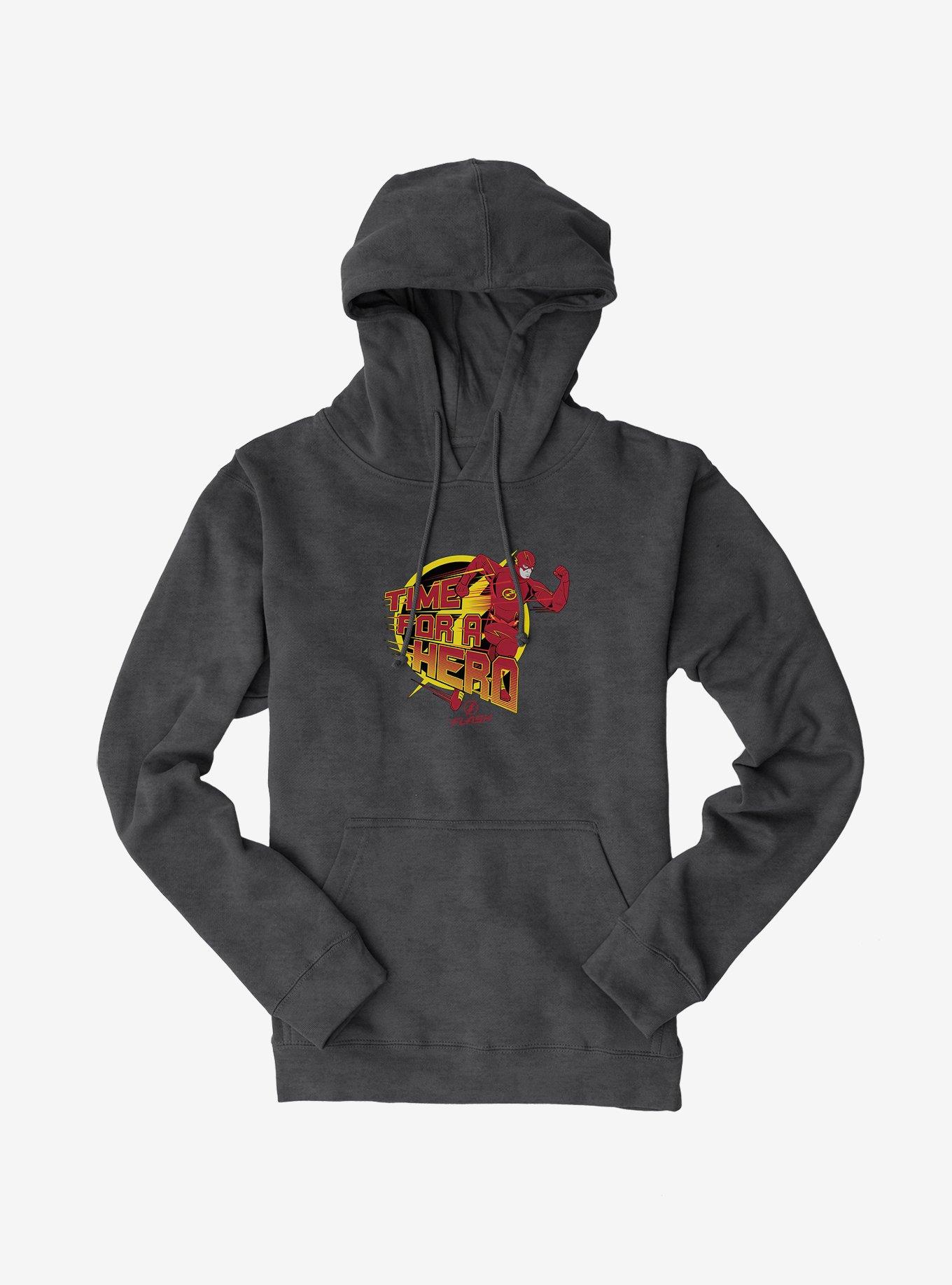 DC Comics The Flash Time For A Hero Hoodie, CHARCOAL HEATHER, hi-res