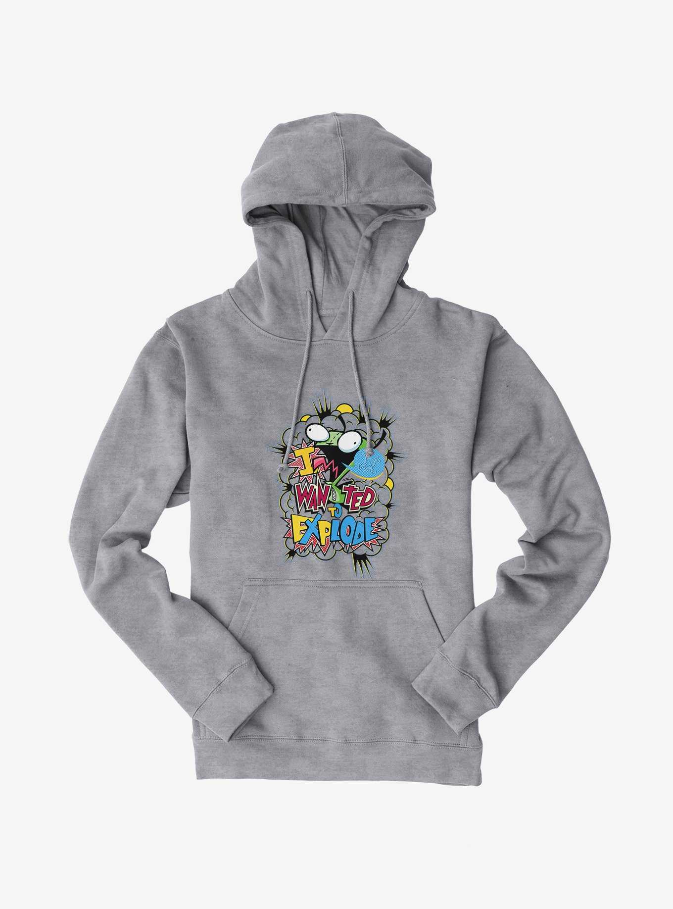 Invader Zim I Wanted To Explode Hoodie, HEATHER GREY, hi-res