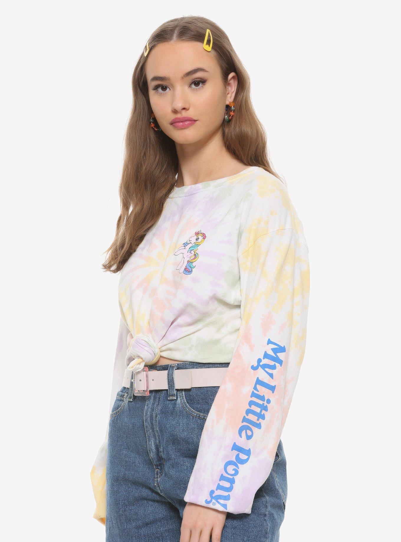 My Little Pony Rainbow Dash Tie-Dye Women's Long Sleeve T-Shirt - BoxLunch Exclusive, TIE DYE, hi-res