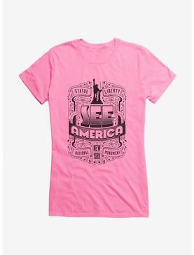 See America Statue Of Liberty Monument Girls T-Shirt, , hi-res