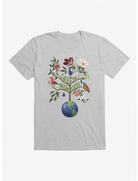 Green New Deal Tree Sprout T-Shirt, HEATHER GREY, hi-res