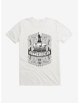 See America Statue Of Liberty Monument T-Shirt, WHITE, hi-res