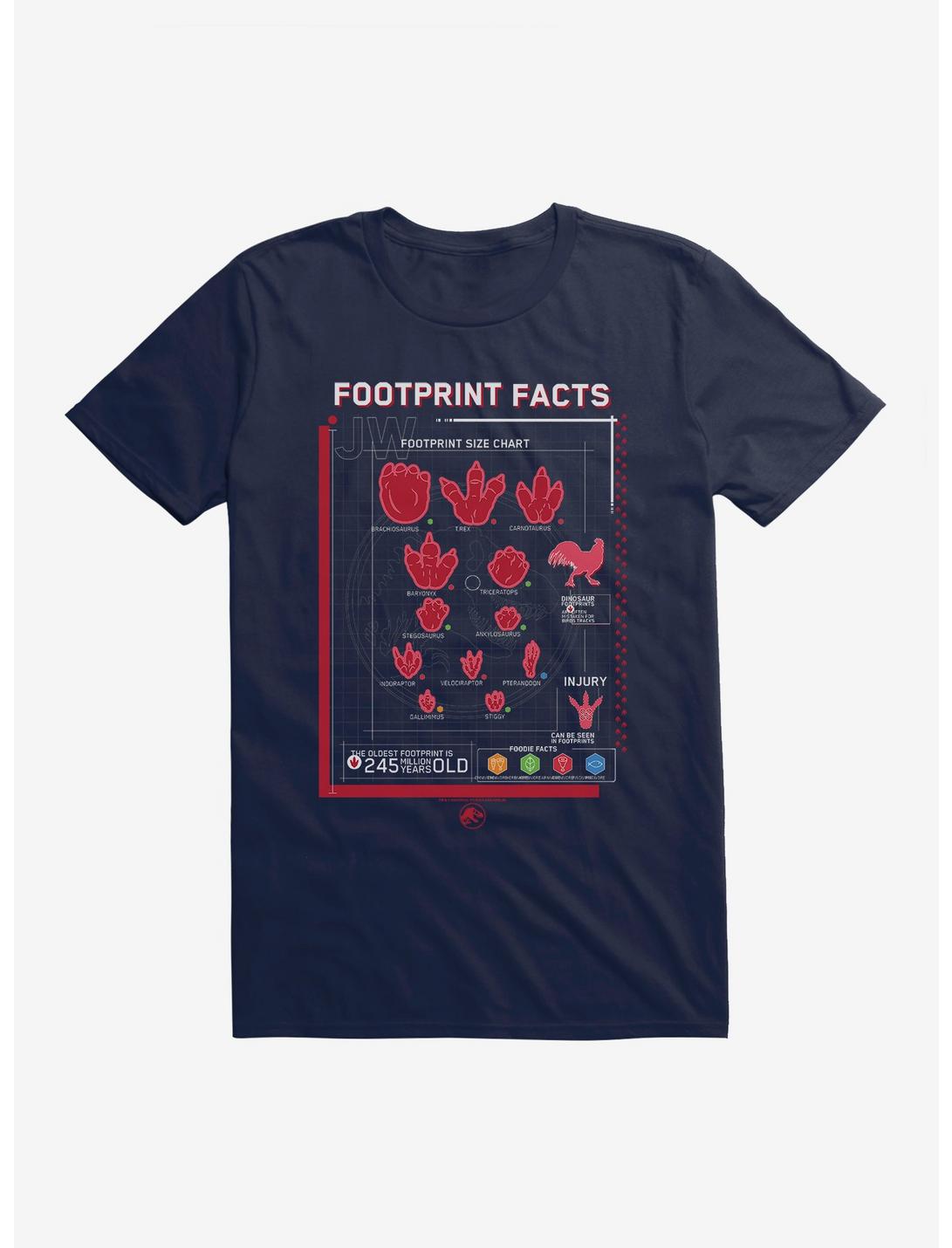 Jurassic World Footprint Facts T-Shirt, MIDNIGHT NAVY, hi-res