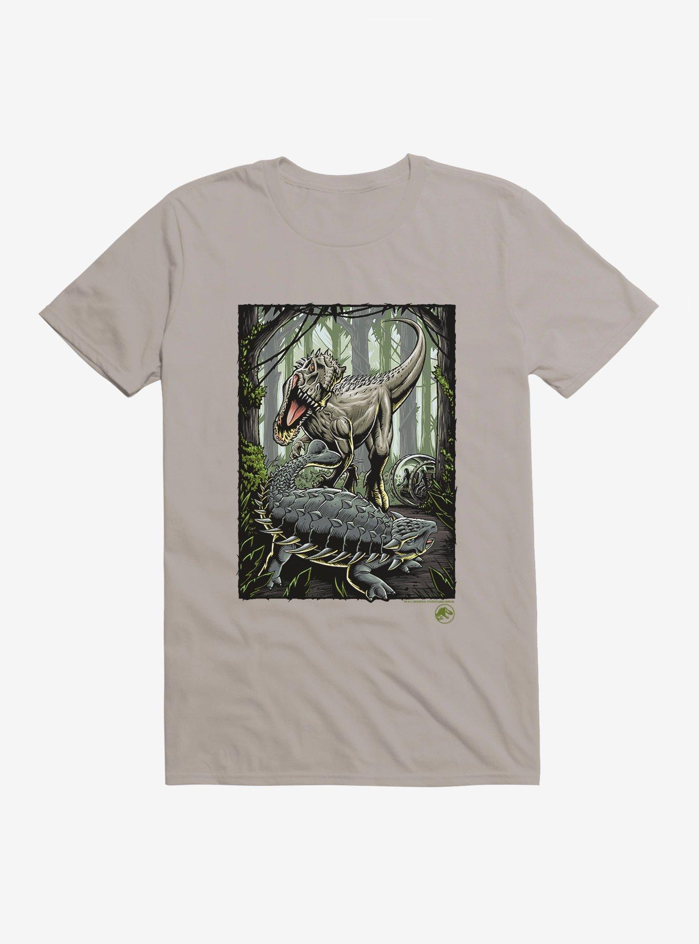 Jurassic World Dinos Jungle Battle T-Shirt, LIGHT GREY, hi-res