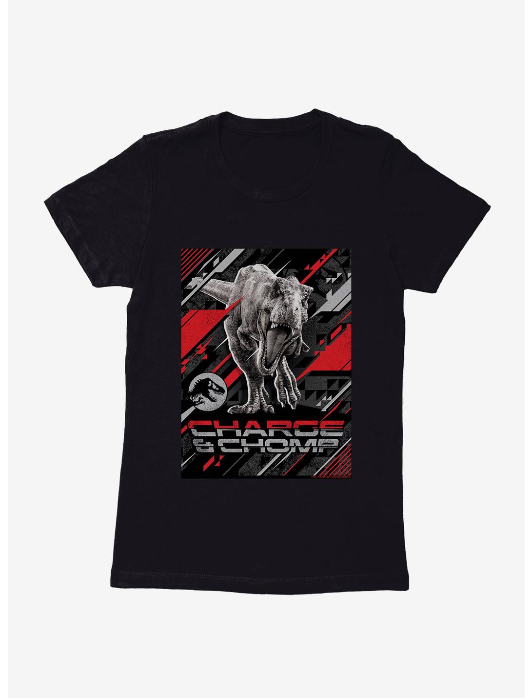 Jurassic World Charge And Chomp Womens T-Shirt, BLACK, hi-res