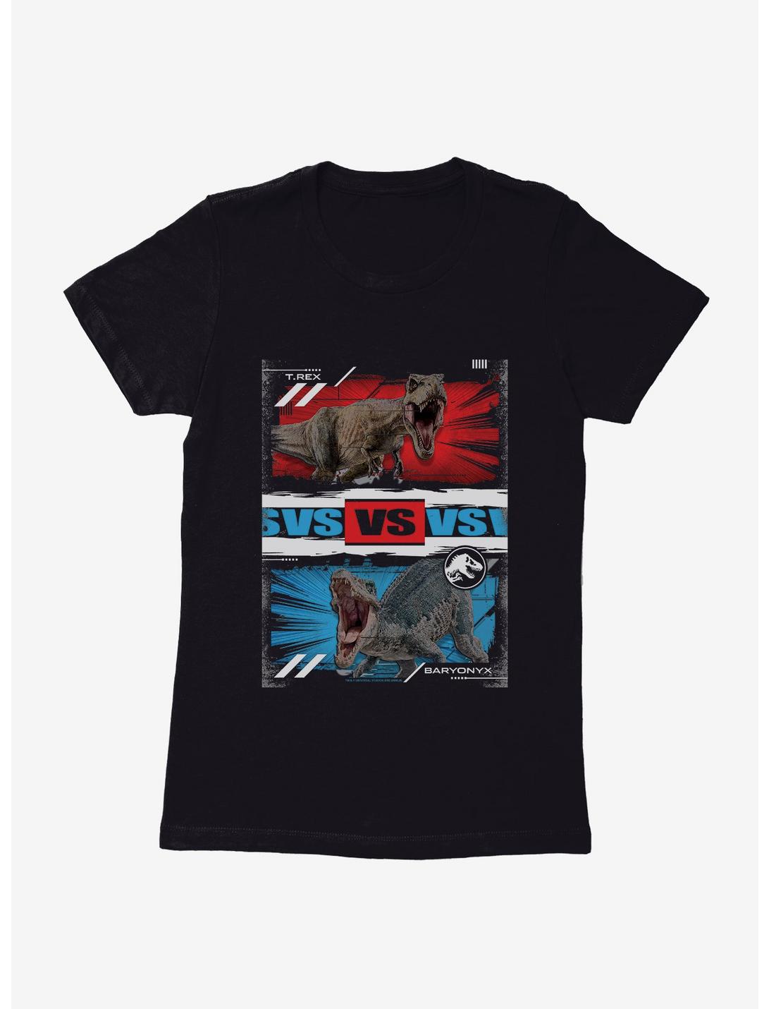 Jurassic World T.Rex Versus Baryonyx Womens T-Shirt, BLACK, hi-res