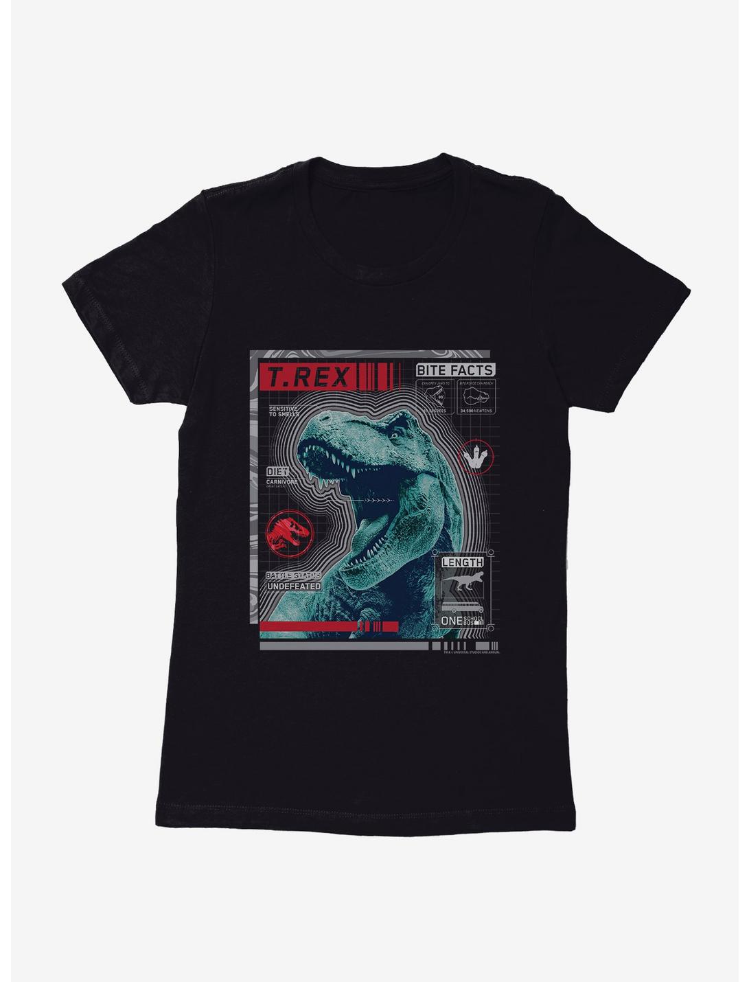 Jurassic World T.Rex Bite Facts Womens T-Shirt, BLACK, hi-res
