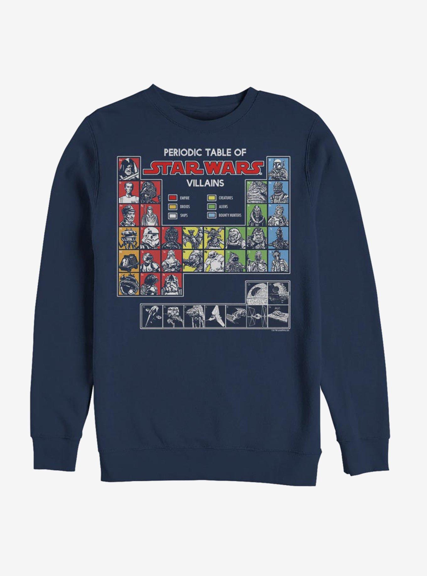 Star Wars Periodic Table Of Villains Sweatshirt, , hi-res