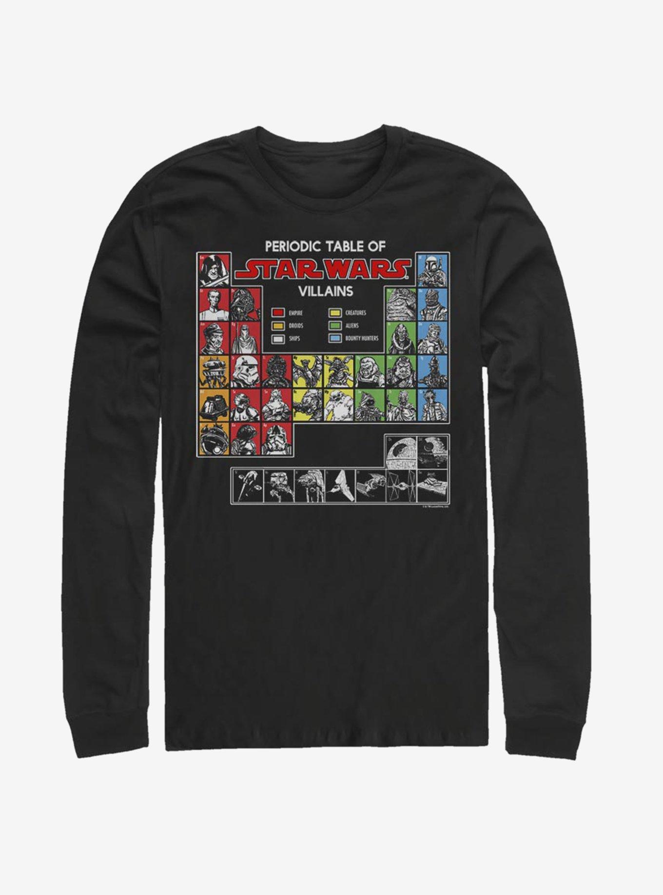 Star Wars Periodic Table Of Villains Long-Sleeve T-Shirt, , hi-res