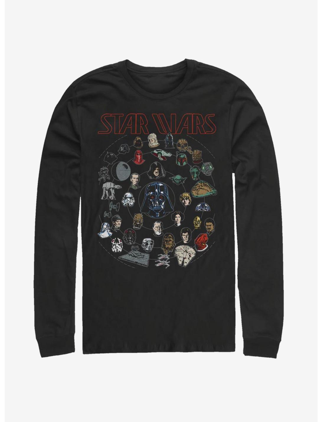 Star Wars Force Diagram Long-Sleeve T-Shirt, BLACK, hi-res