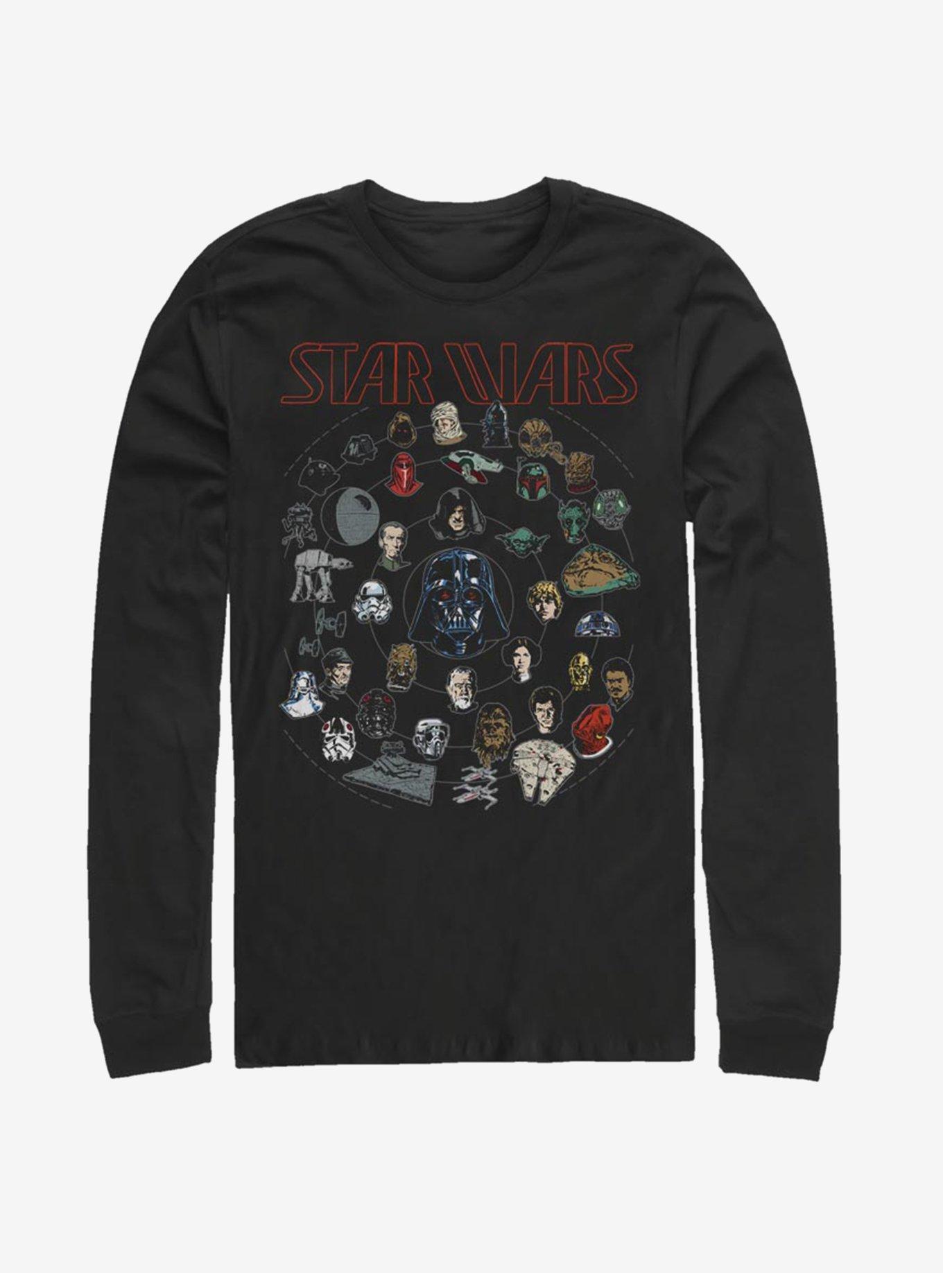 Star Wars Force Diagram Long-Sleeve T-Shirt, BLACK, hi-res