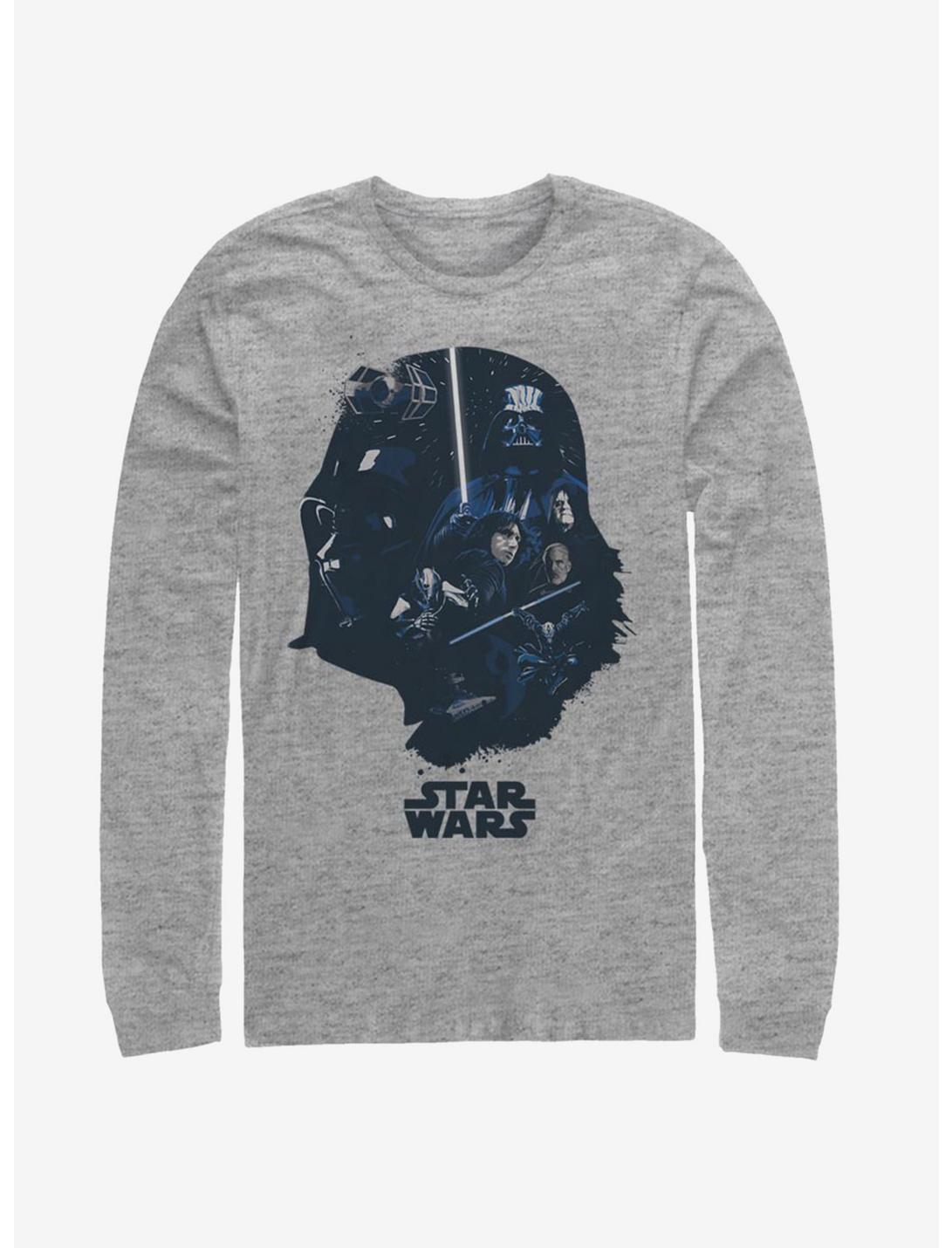 Star Wars Vader Helmet Fill Long-Sleeve T-Shirt, ATH HTR, hi-res
