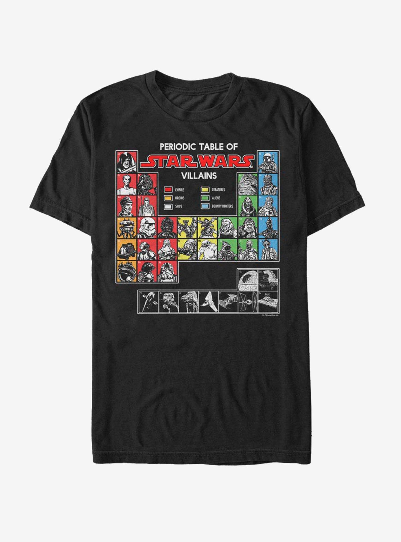 Star Wars Periodic Table Of Villains T-Shirt, , hi-res