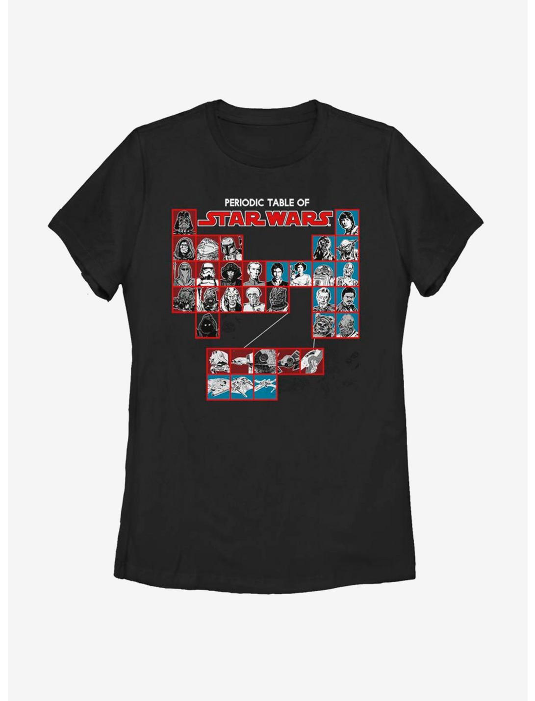 Star Wars Periodic Table Womens T-Shirt, BLACK, hi-res