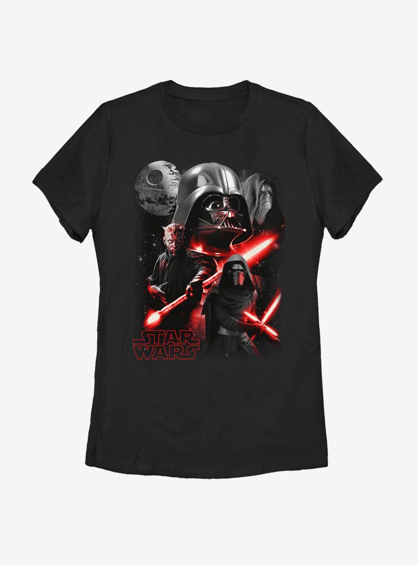 Star Wars Dark Side Villains Womens T-Shirt, BLACK, hi-res