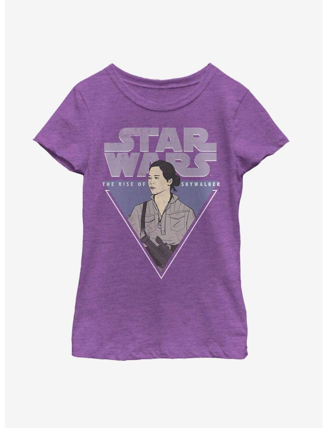 Star Wars Rose Triangle Youth Girls T-Shirt, PURPLE BERRY, hi-res