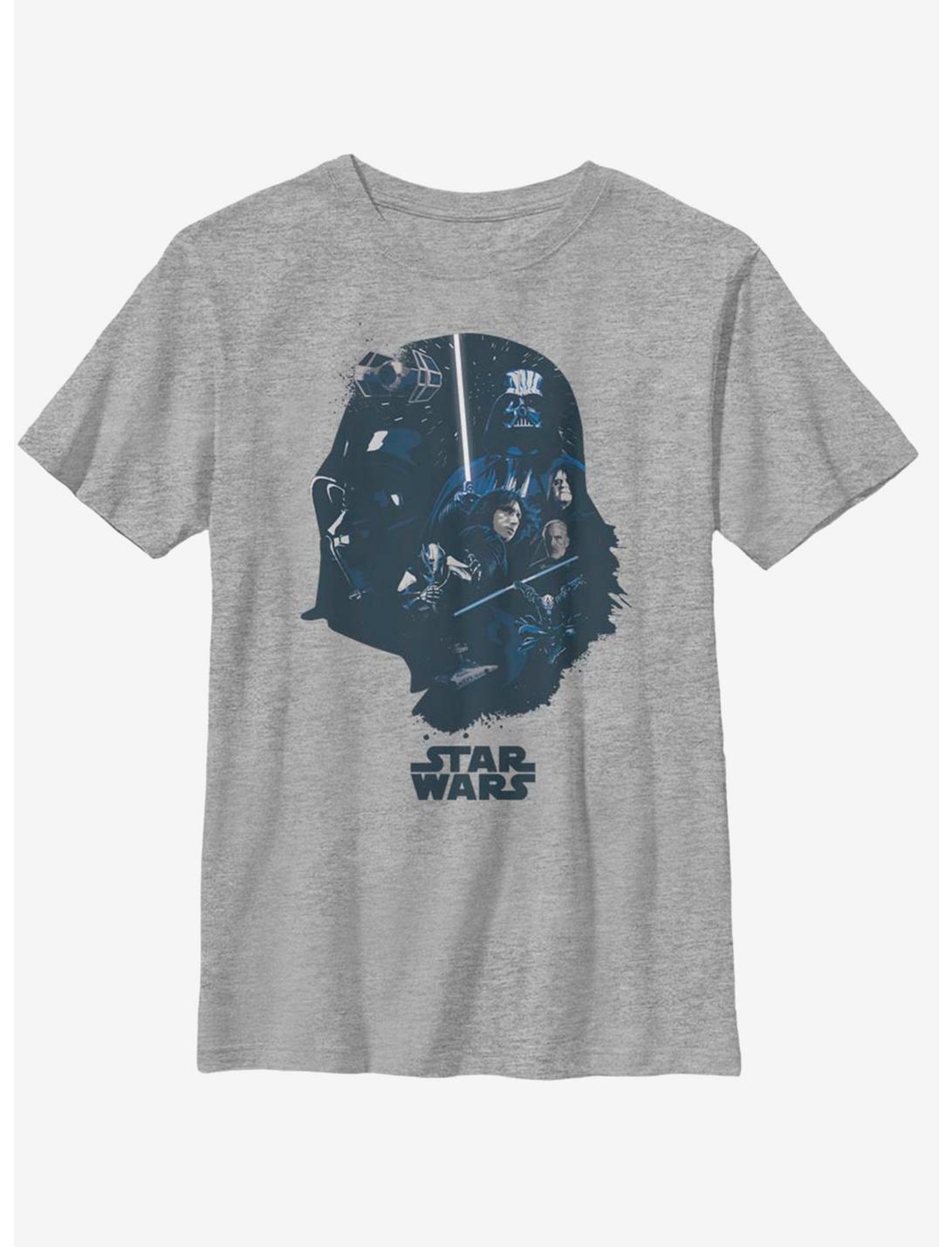Star Wars Vader Helmet Fill Youth T-Shirt, ATH HTR, hi-res