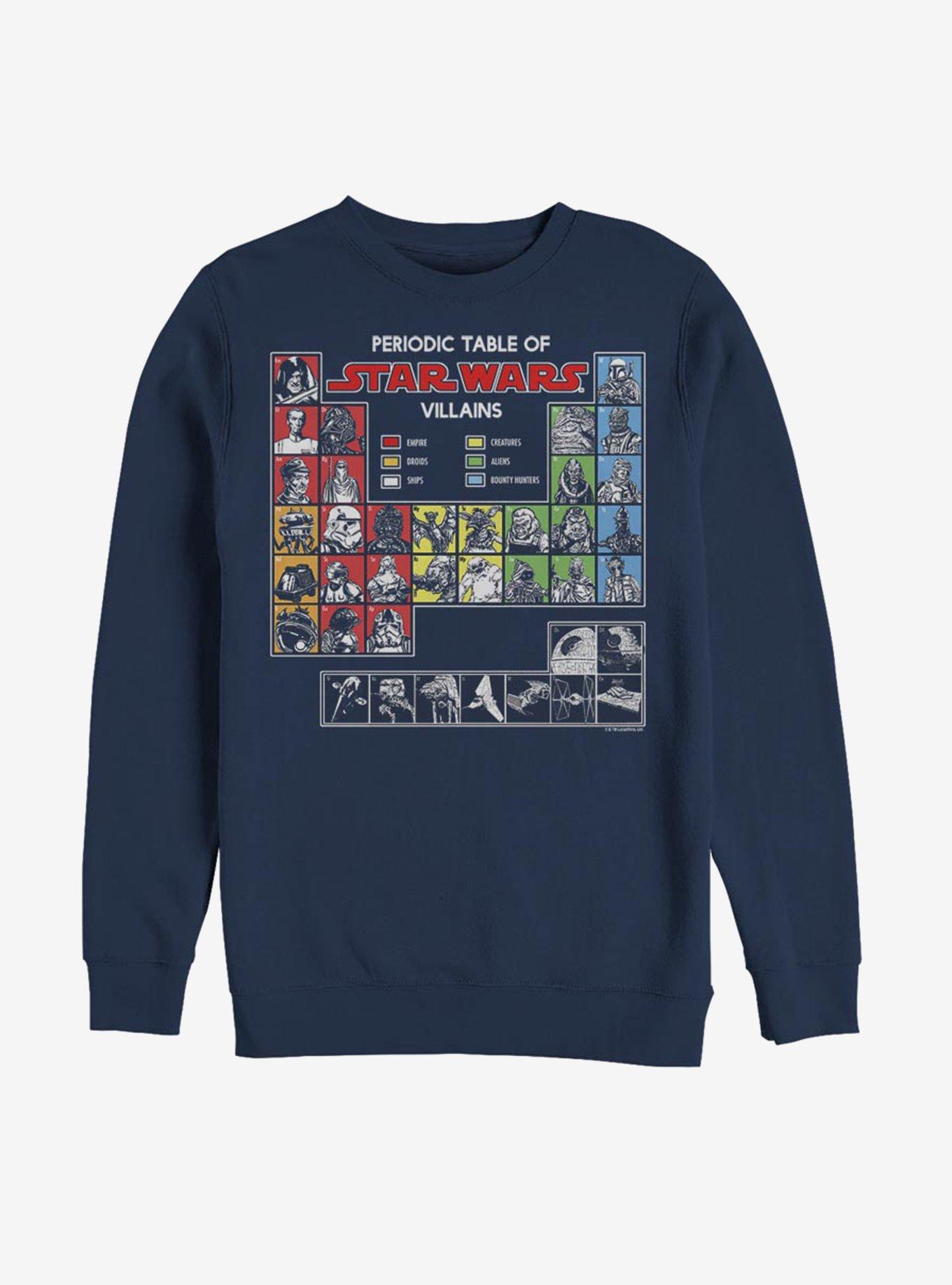 Star Wars Periodic Table Of Villains Sweatshirt, , hi-res