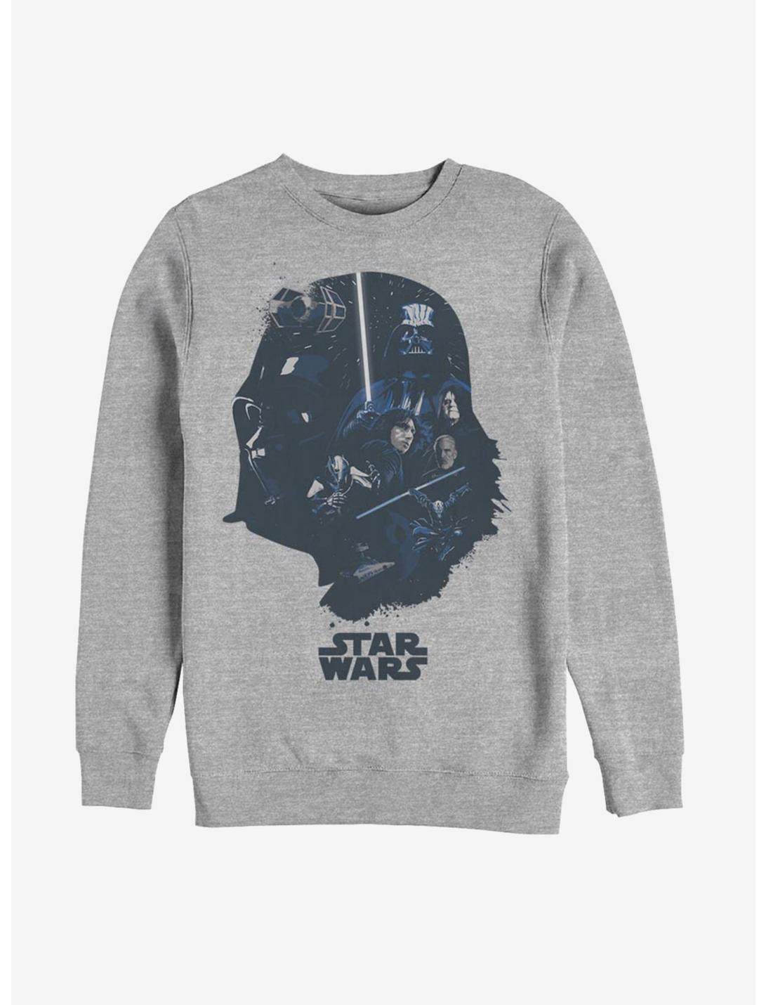Star Wars Vader Helmet Fill Sweatshirt, ATH HTR, hi-res