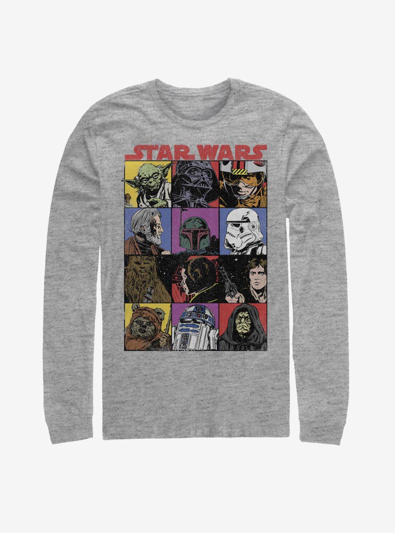 Star Wars Comic Art Long-Sleeve T-Shirt, ATH HTR, hi-res