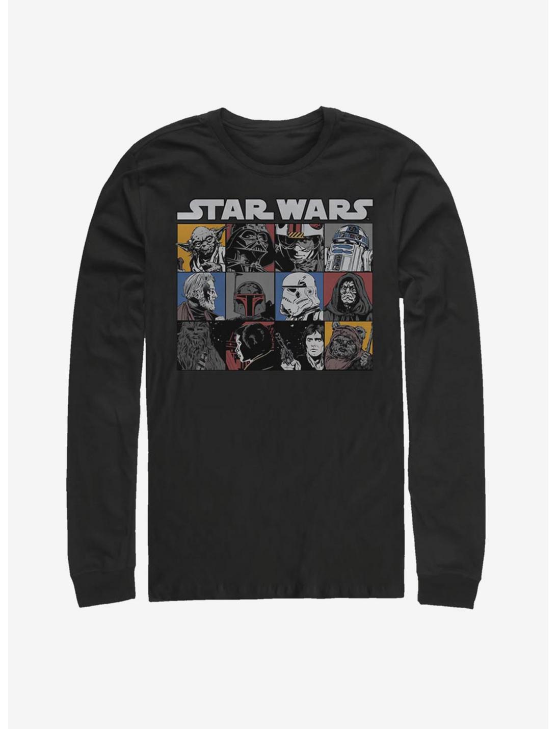 Star Wars Comic Strip Art Long-Sleeve T-Shirt, BLACK, hi-res