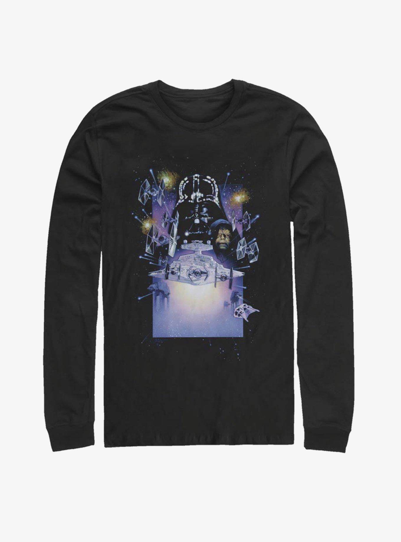 Star Wars Darth Vader Galaxy Long-Sleeve T-Shirt, BLACK, hi-res