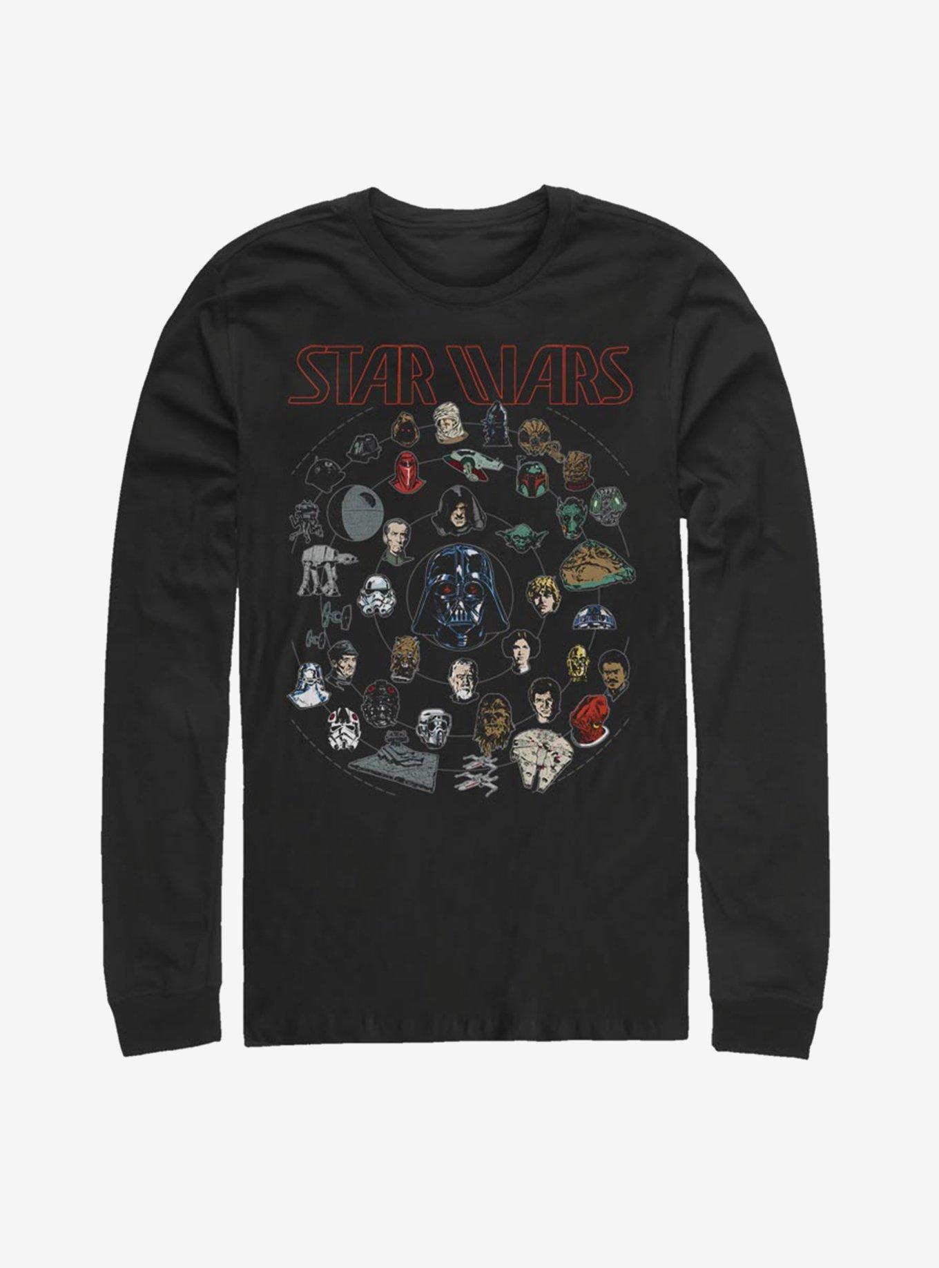 Star Wars Force Diagram Long-Sleeve T-Shirt, BLACK, hi-res