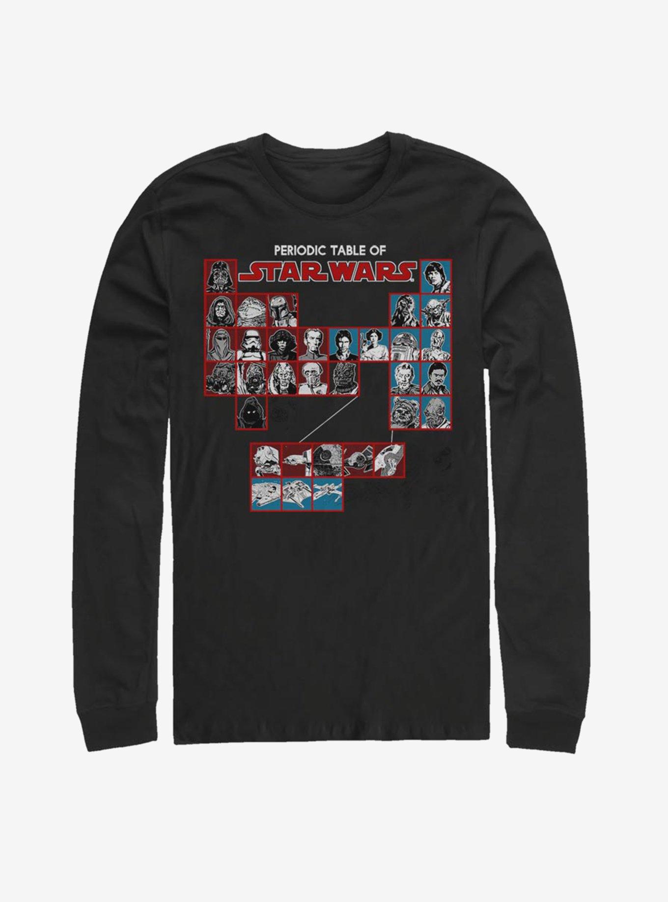 Star Wars Periodic Table Long-Sleeve T-Shirt, BLACK, hi-res