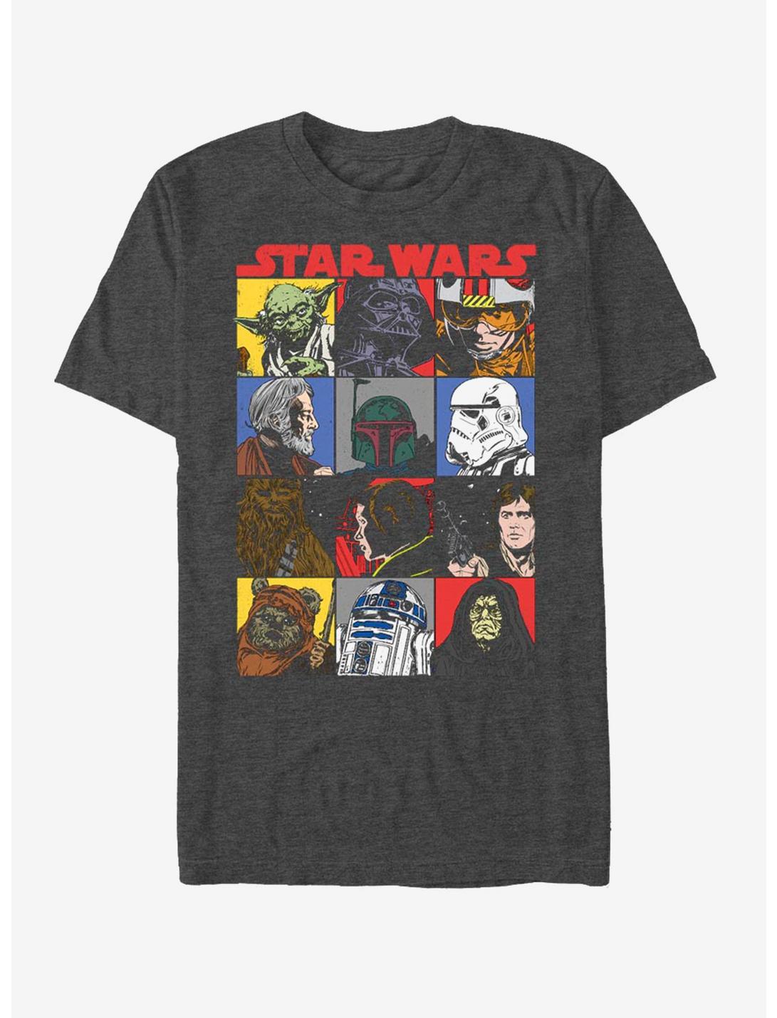 Star Wars Comic Art T-Shirt, CHAR HTR, hi-res