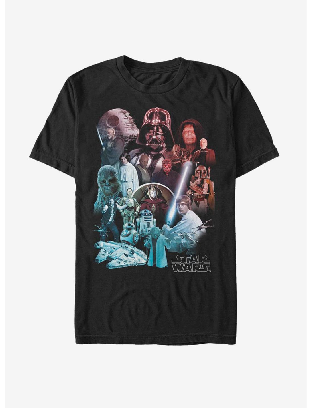 Star Wars Heroes And Villains T-Shirt, BLACK, hi-res