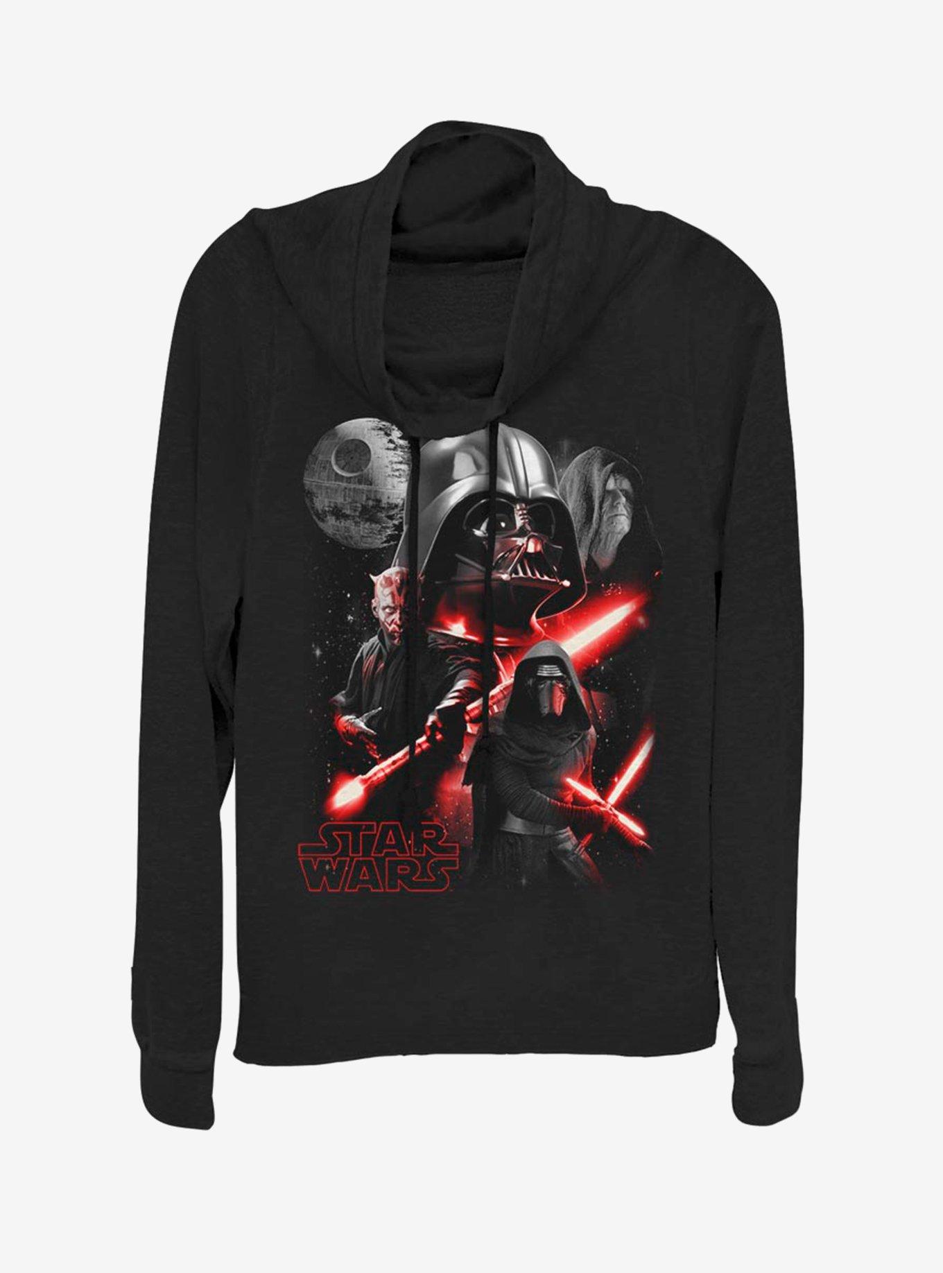 Star Wars Dark Side Villains Cowlneck Long-Sleeve Womens Top, , hi-res