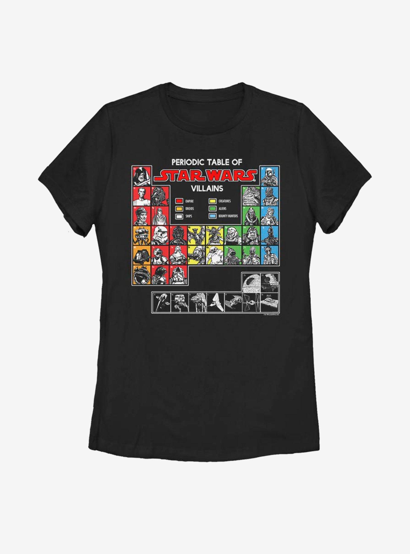 Star Wars Periodic Table Of Villains Womens T-Shirt, , hi-res