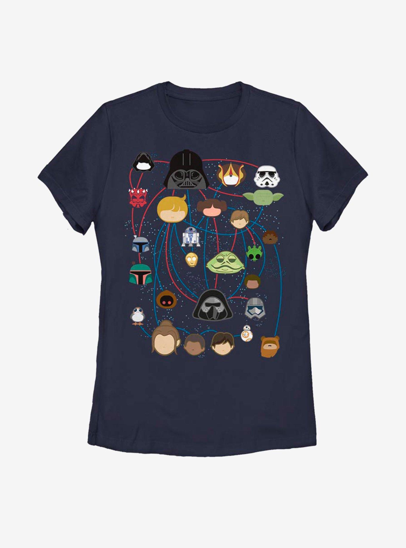 Star Wars Galaxy Connected Womens T-Shirt, NAVY, hi-res