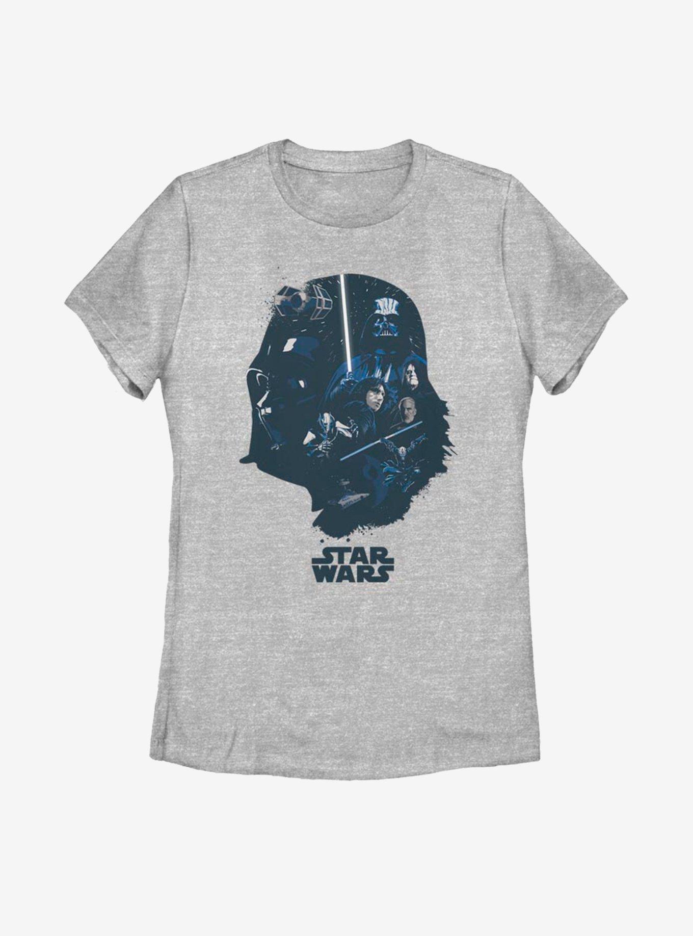 Star Wars Vader Helmet Fill Womens T-Shirt, ATH HTR, hi-res