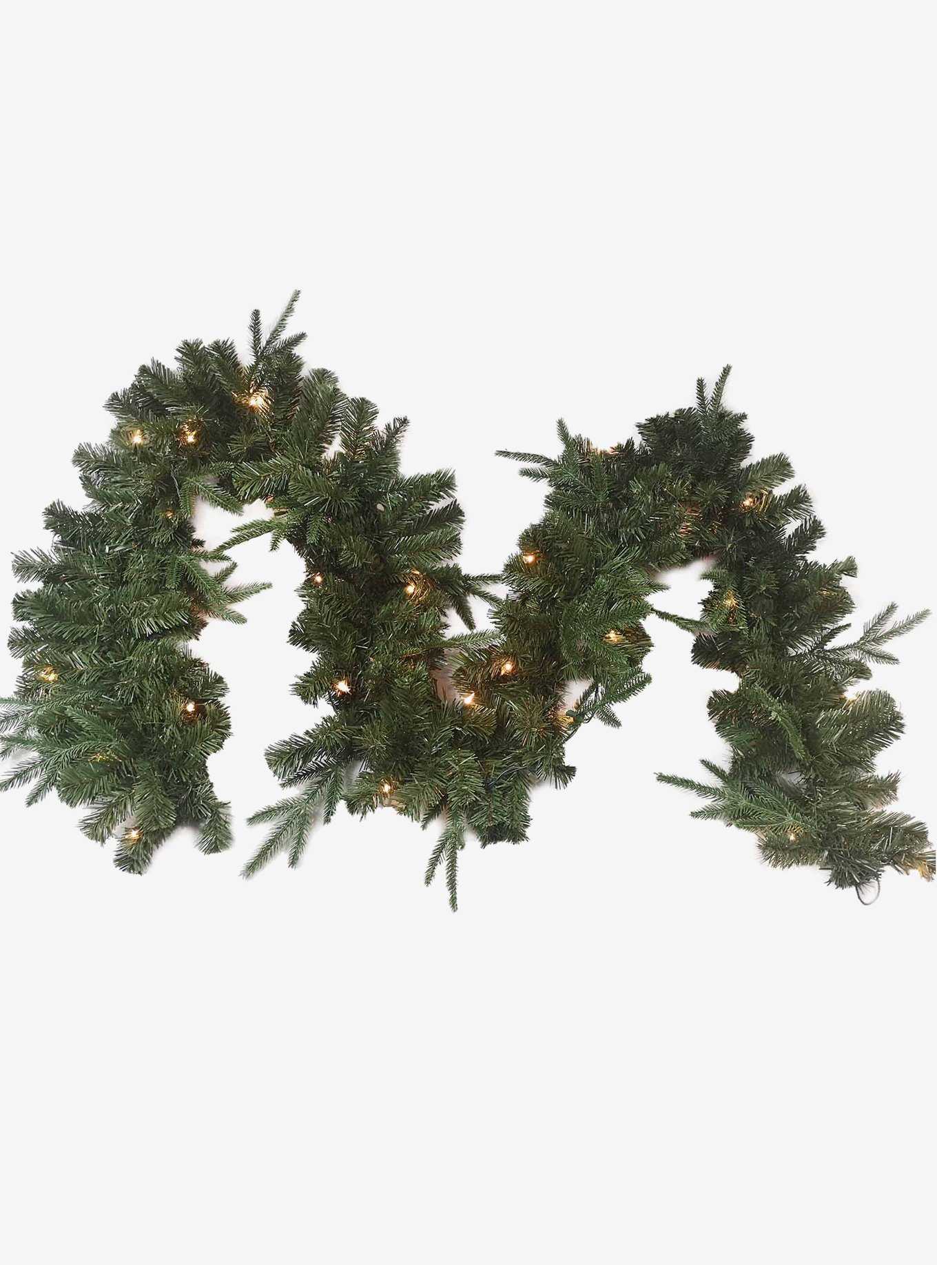 Sierra Green Garland With 50 Warm White Led Lights, , hi-res
