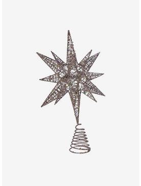 Silver Glitter Wire 3D Star Treetop, , hi-res