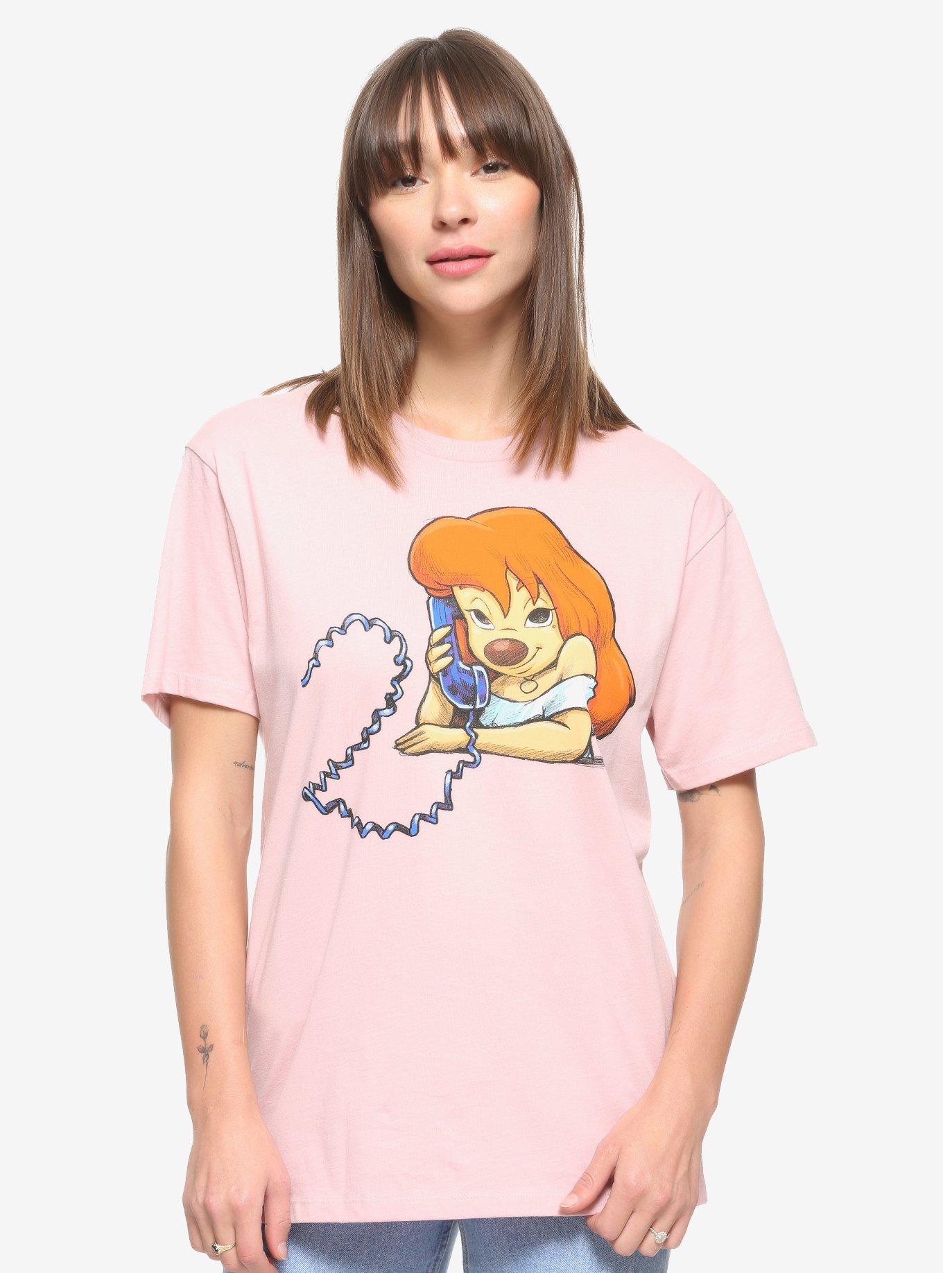 Disney A Goofy Movie Roxanne Heart Phone Cord Women's Couples T-Shirt - BoxLunch Exclusive, MULTI, hi-res