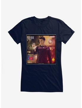 Doctor Who The Tenth Doctor I Don't Want To Go Girls T-Shirt, , hi-res