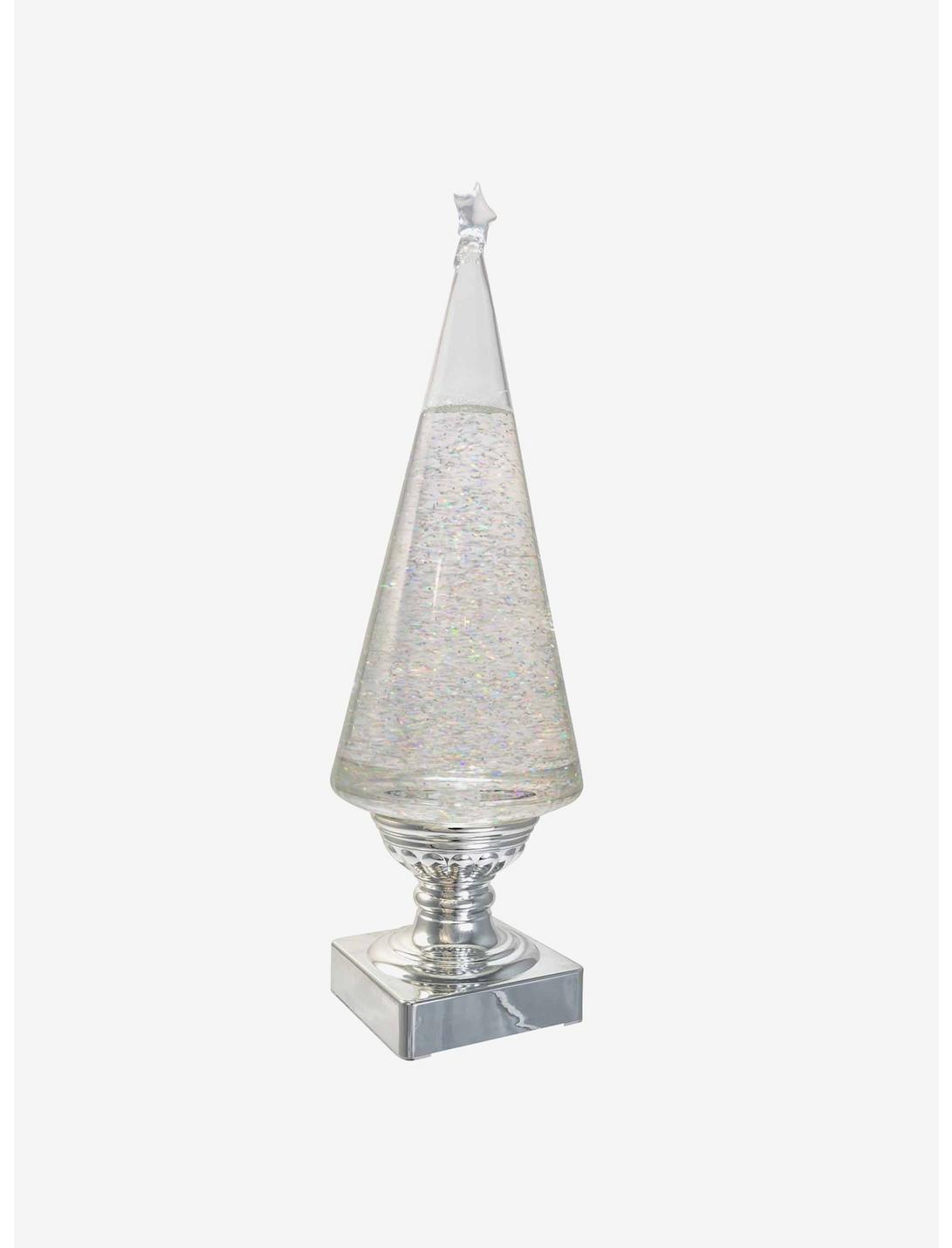 Battery-Operated Clear And Silver Lava Light Tree, , hi-res