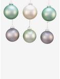 Matte Silver, Sage Green And Ivory Glass Ball Ornaments Set, , hi-res