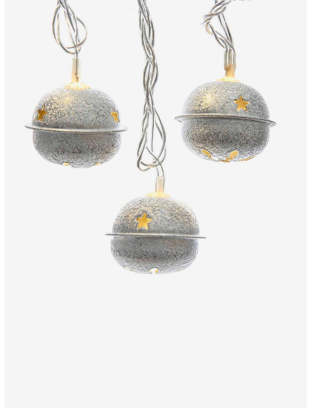 Silver Bell With Warm White Led Light Set, , hi-res