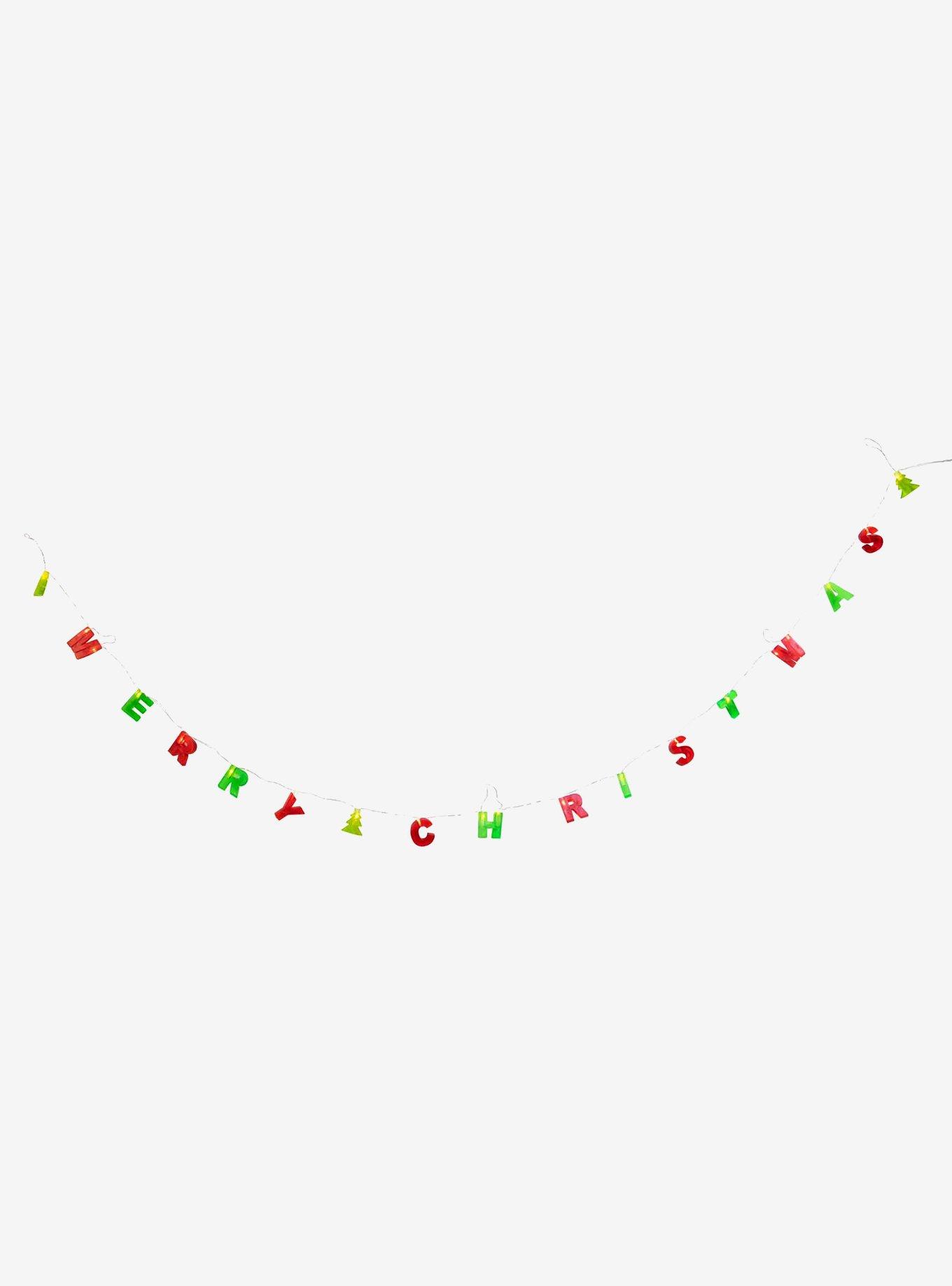 Warm White Letter Merry Christmas Light Set, , hi-res