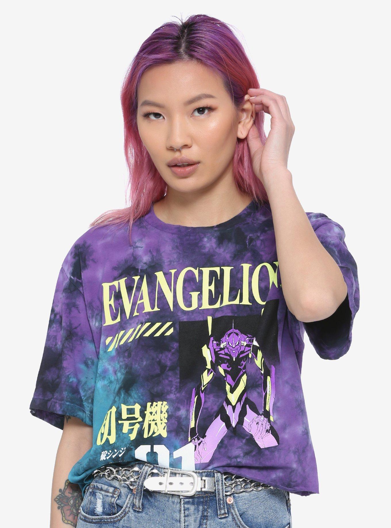 Neon Genesis Evangelion EVA Test Type Unit 01 Tie-Dye Girls Crop T-Shirt |  Hot Topic