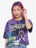 Neon Genesis Evangelion EVA Test Type Unit 01 Tie-Dye Girls Crop T-Shirt, MULTI, hi-res