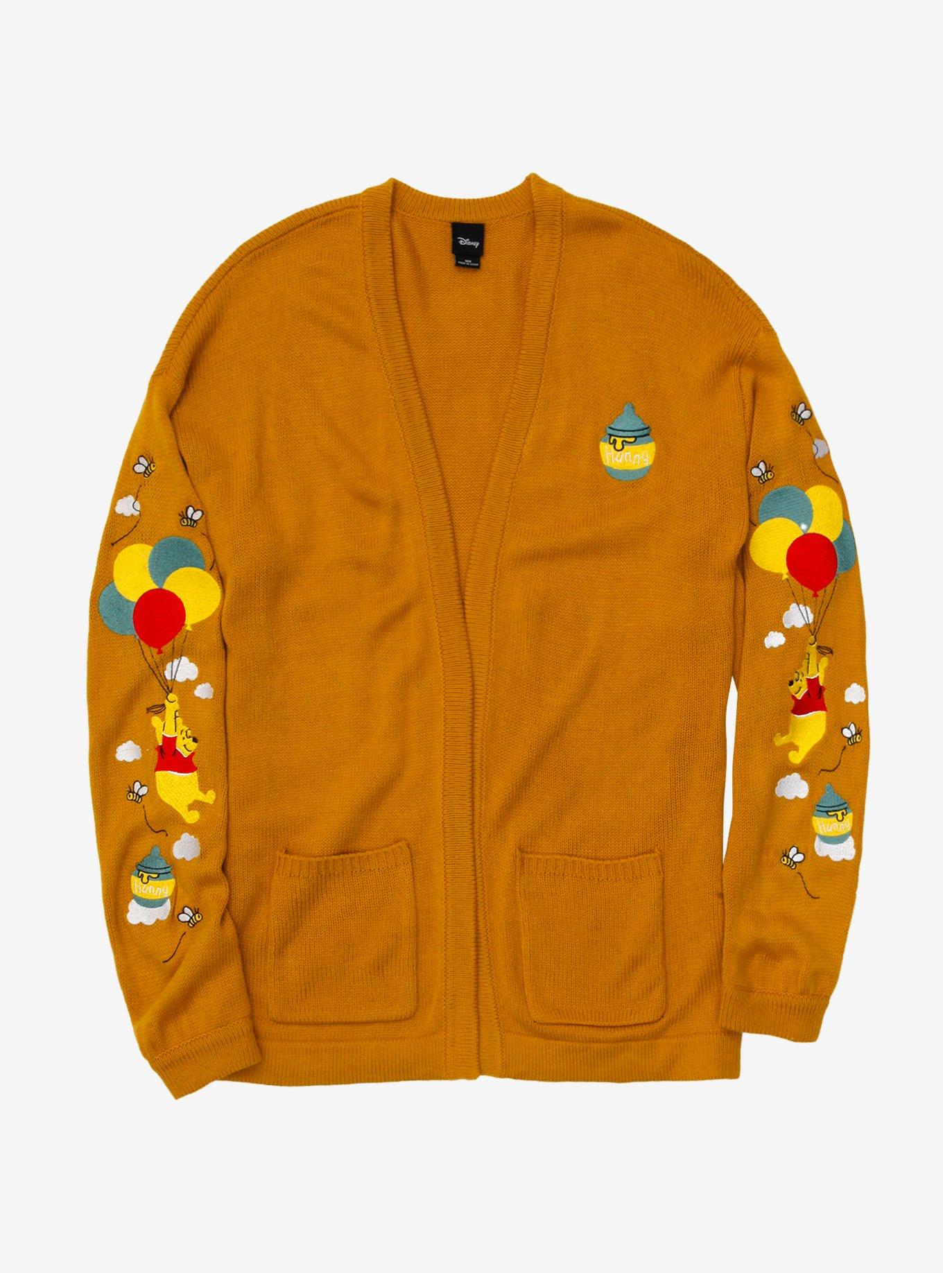 Disney Winnie The Pooh Balloon Ride Oversized Girls Open Cardigan Plus Size, MULTI, hi-res view 1