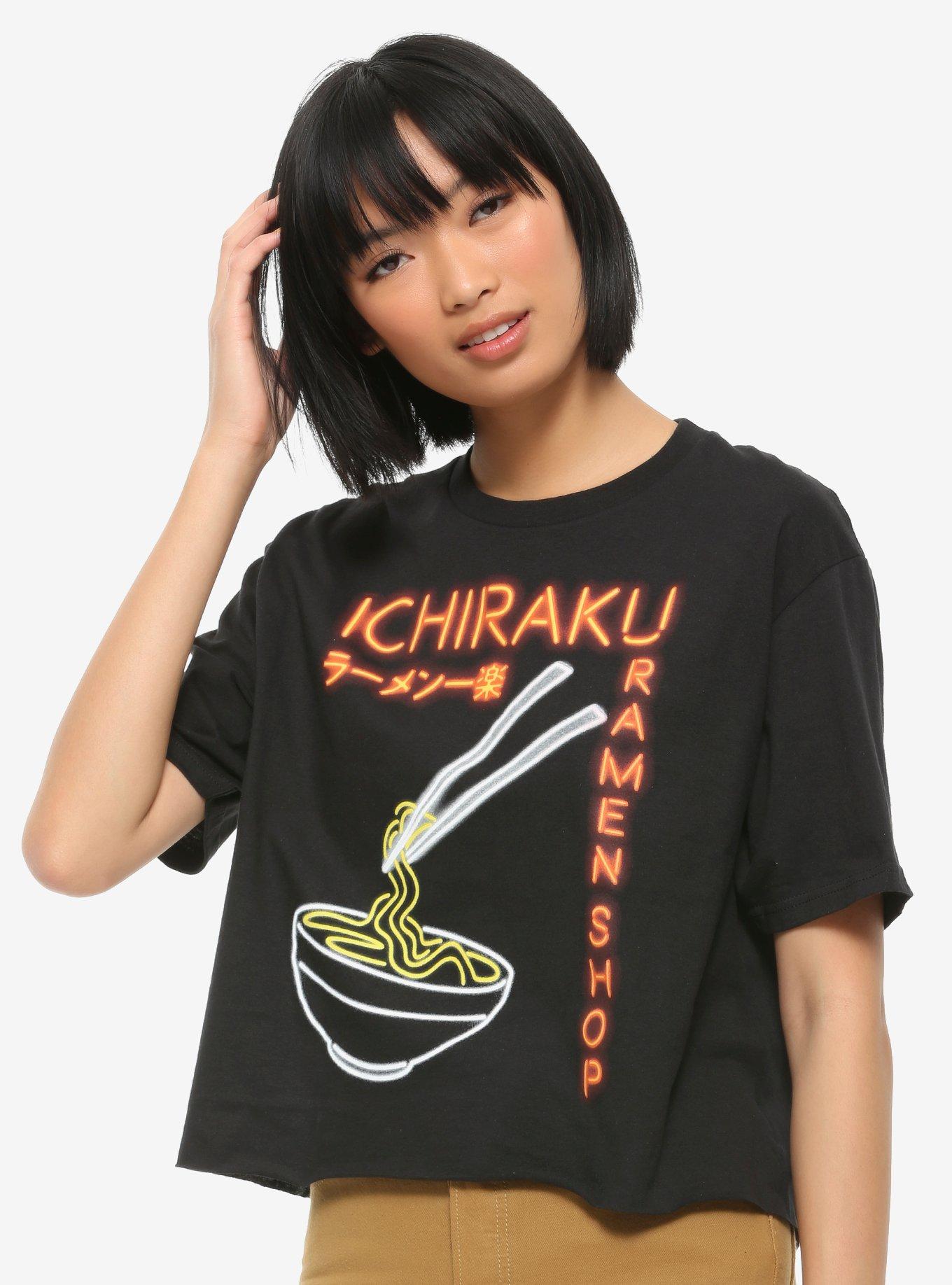Naruto Shippuden Neon Ramen Girls Crop T-Shirt, MULTI, hi-res