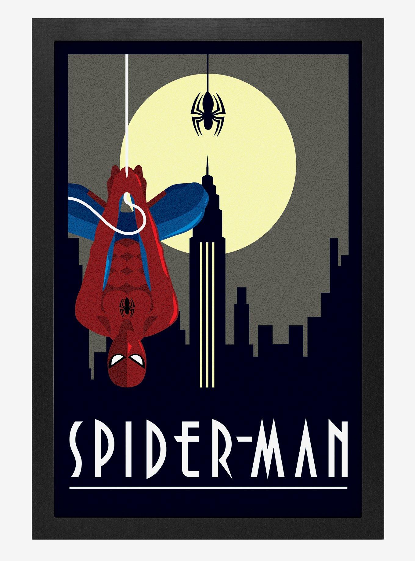 Marvel Spider Man Art Deco Dark Poster, , hi-res
