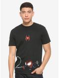 Marvel Spider-Man Spider-Man Heart Web Couples T-Shirt - BoxLunch Exclusive, BLACK, hi-res