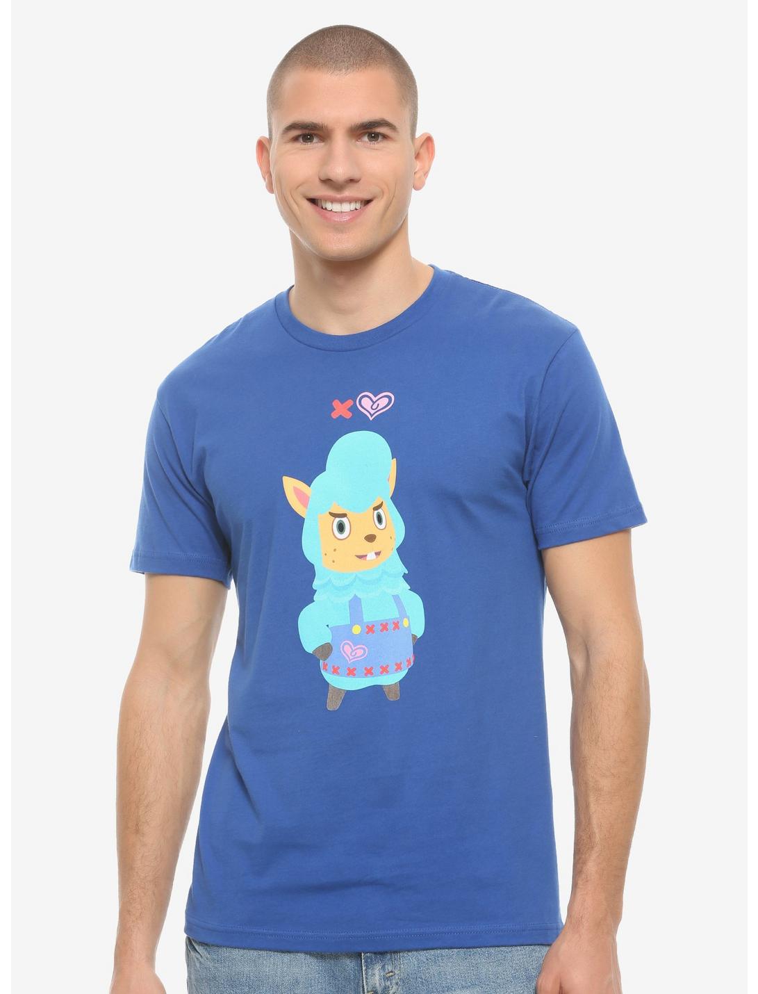 Animal Crossing Cyrus Couples T-Shirt - BoxLunch Exclusive, BLUE, hi-res